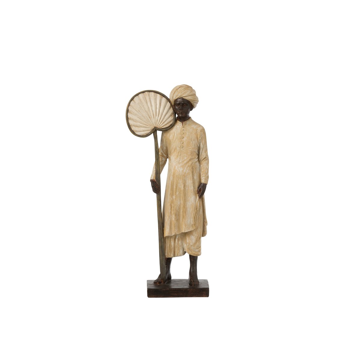 J-Line - Figurine Indienne Debout Poly Beige/Marron