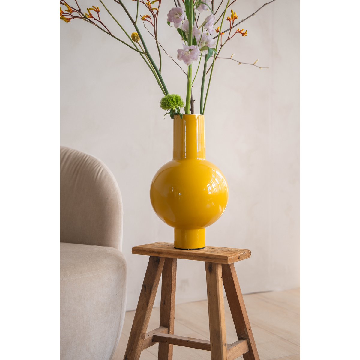 Pip Studio - Vase Metal Medium Ocher 24x40cm