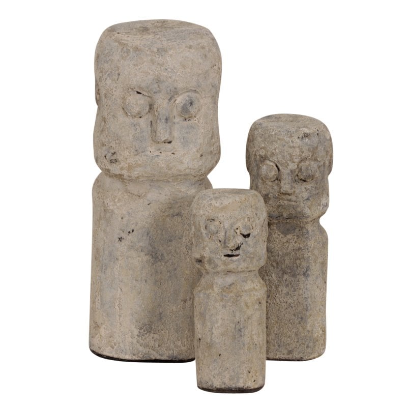 Pole to Pole - Sumba-Statue aus Keramik L Creme (6er-Set)