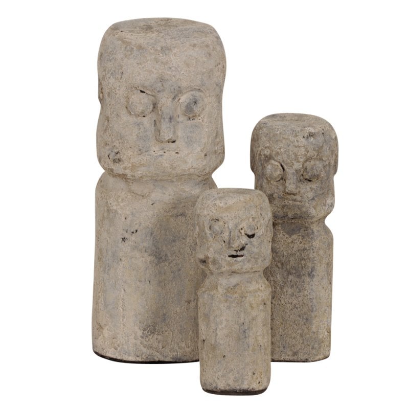 Pole to Pole - Keramik-Sumba-Statue S Creme (6er-Set)