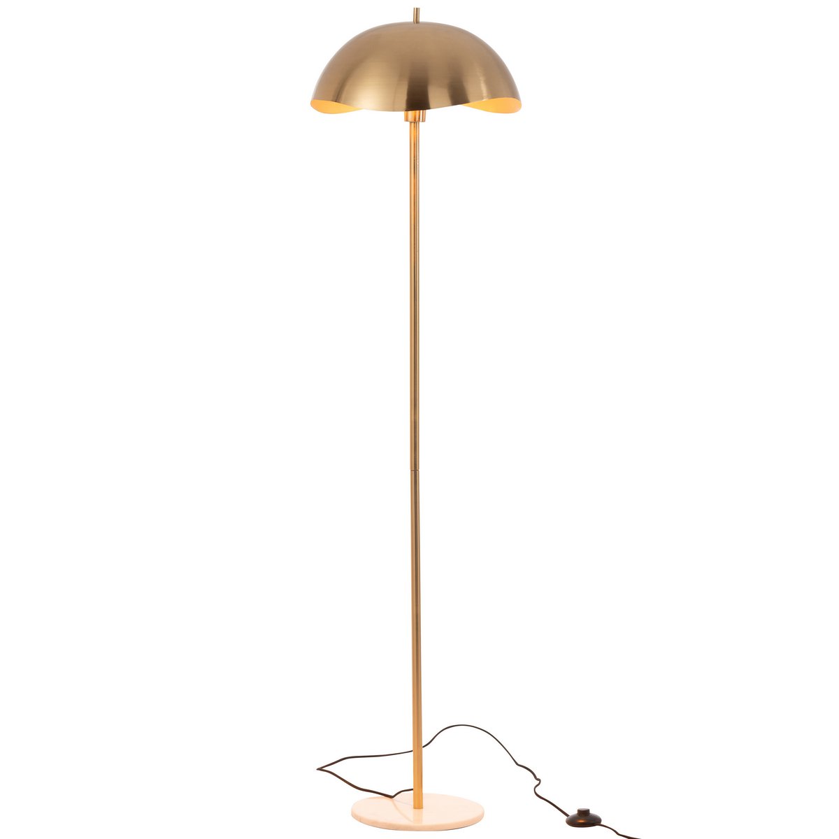 J-Line - Lampadaire Métal/Marbre Doré