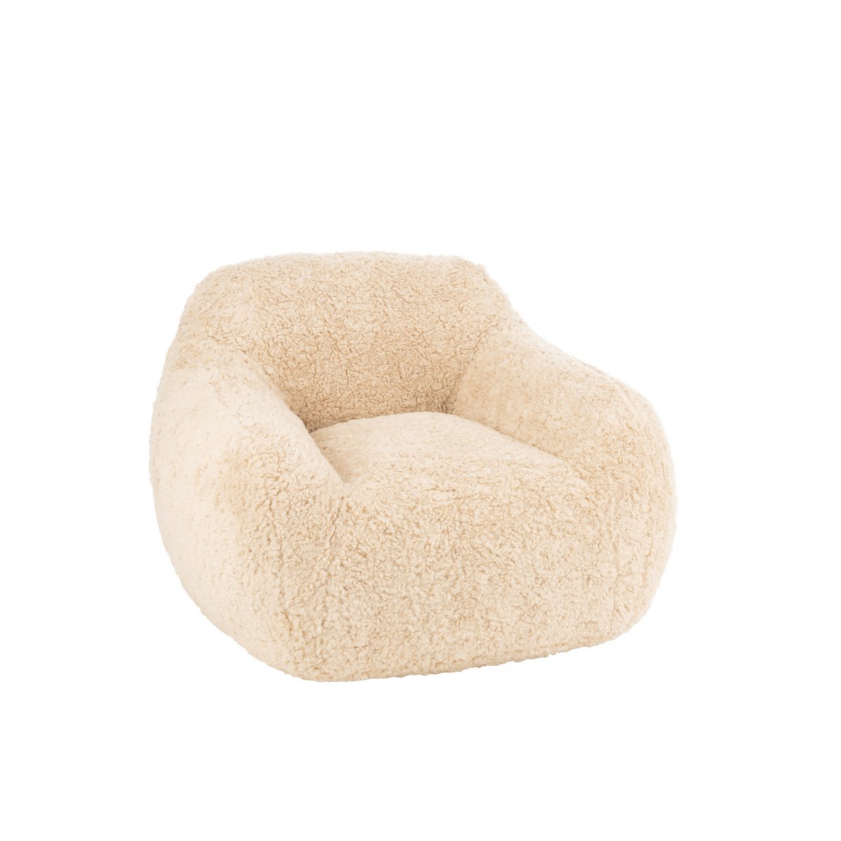 J-Line - Canapé Mouton Polyester Crème Petit