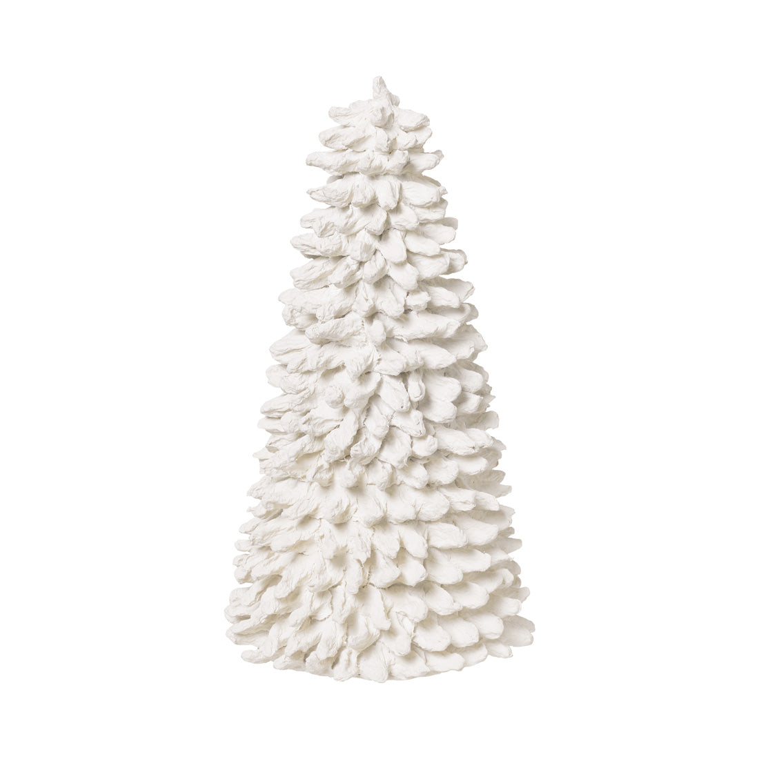 Broste Copenhagen - Pappmaché-Weihnachtsbaum 'Pulp' (Größe L, Weiß)