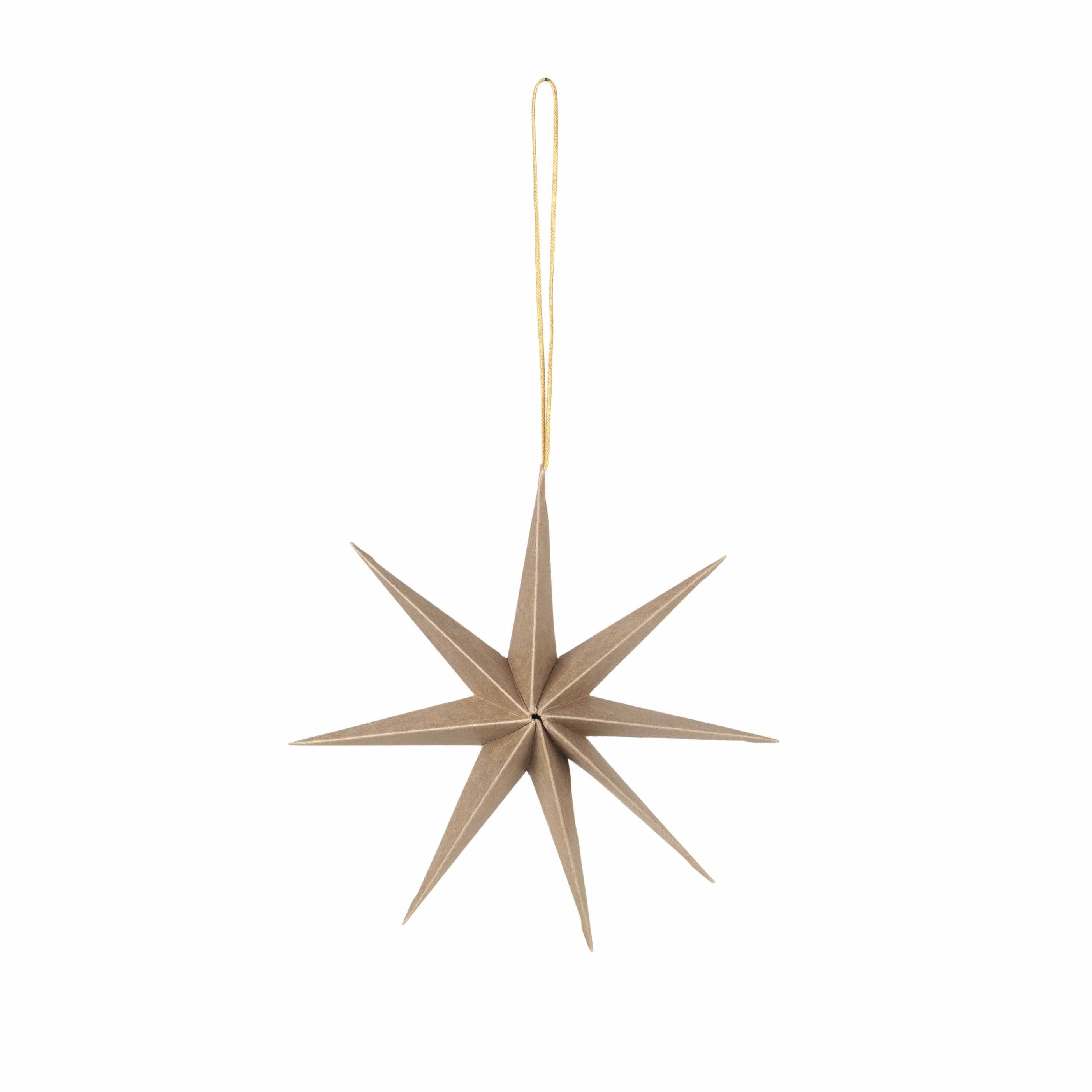 Broste Copenhagen - Papieren sterhanger 'Star' (Maat S, Natural Brown)