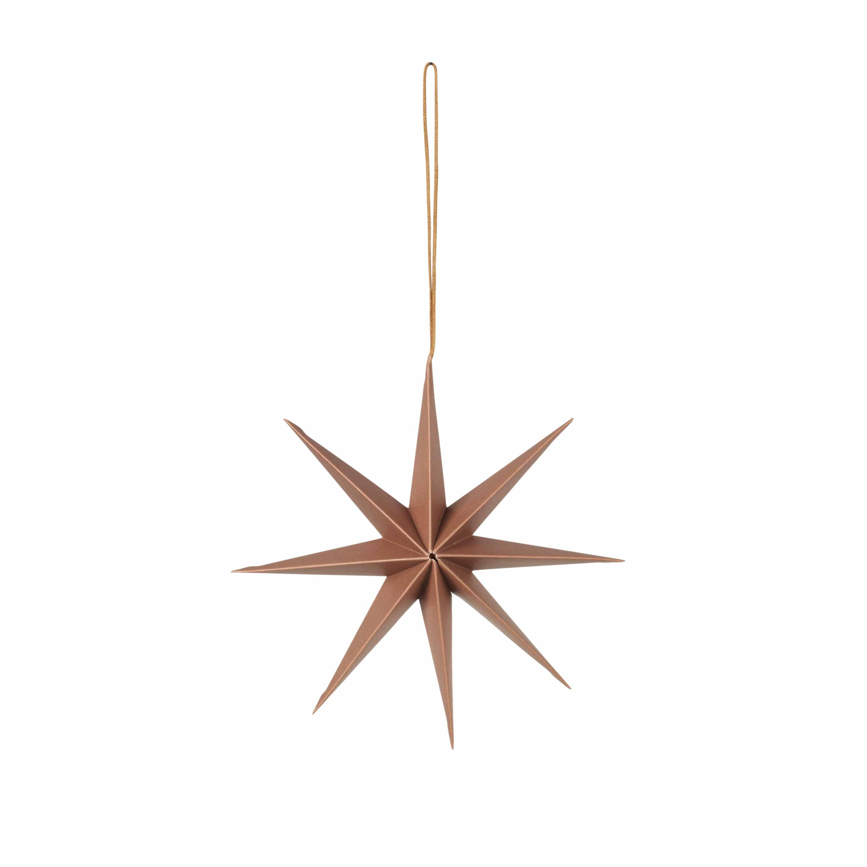 Broste Copenhagen - Papieren sterhanger 'Star' (Maat S, Indian Tan)