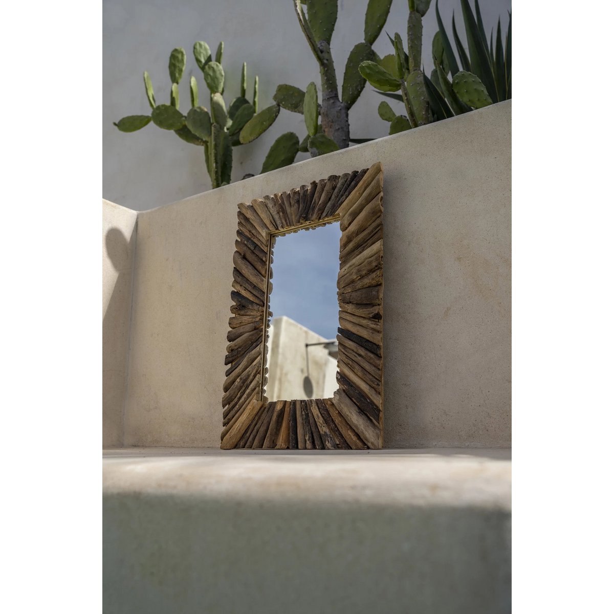 Bazar Bizar Living - De Driftwood Framed Spiegel - Naturel - M
