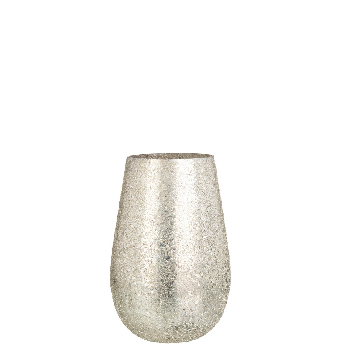 J-Line - Bougeoir Glitter - Verre - Or - Grand