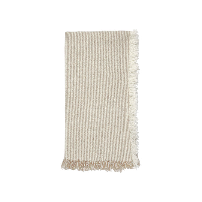 Broste Copenhagen - Serviette 'Elouise' - Blanc cassé/Gris