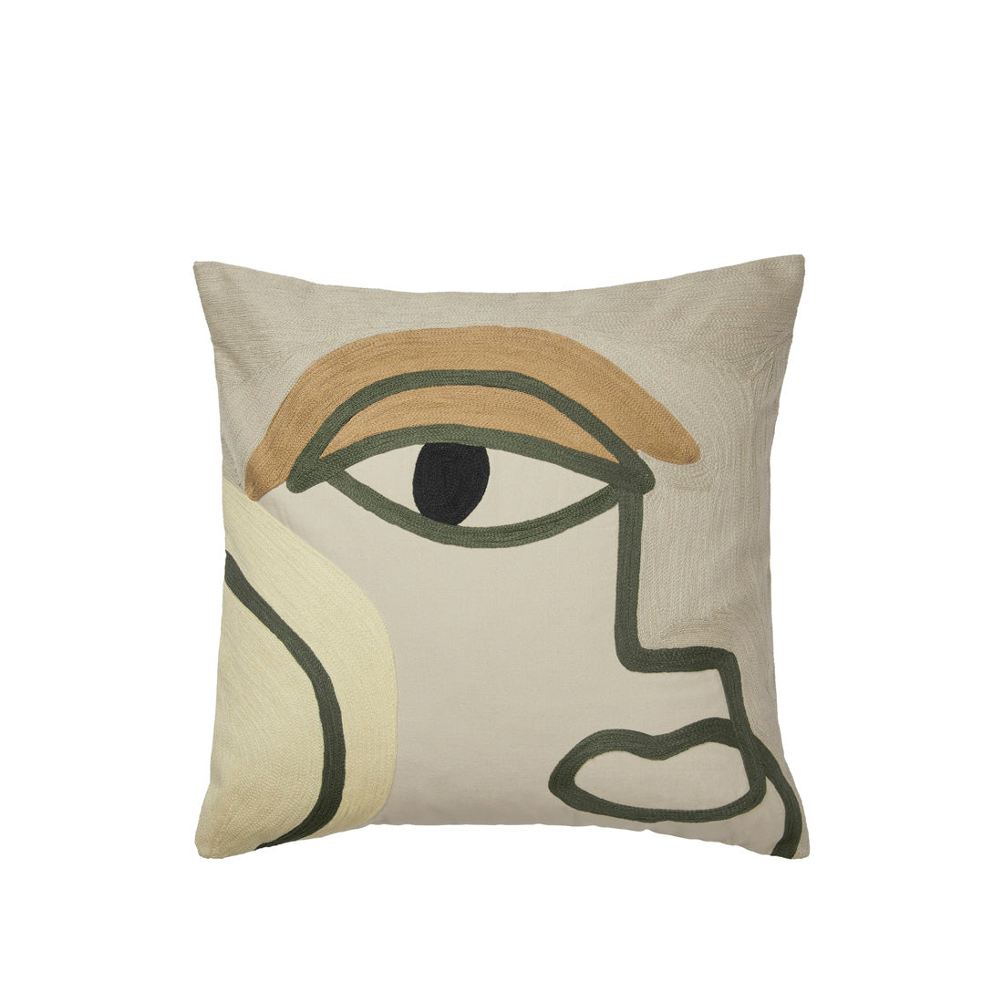 Broste Copenhagen - Coussin décoratif 'Manon' (50x50cm, Cinnamon Sand)