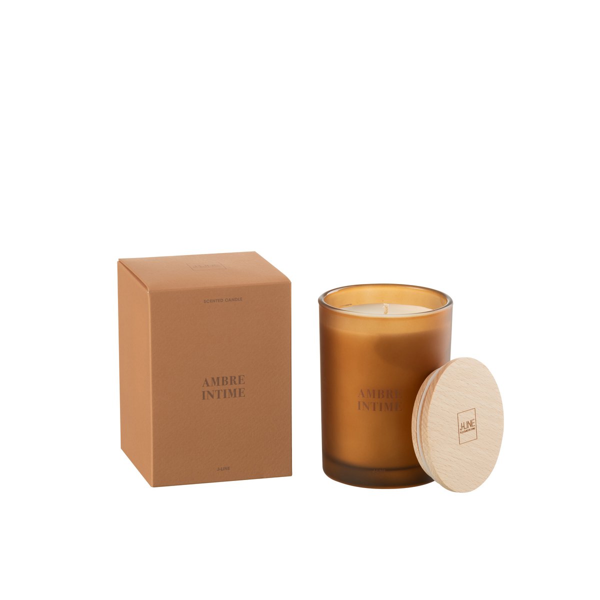 J-Line - Bougie parfumée Accords Essentiels - Ambre Intime - Ocre