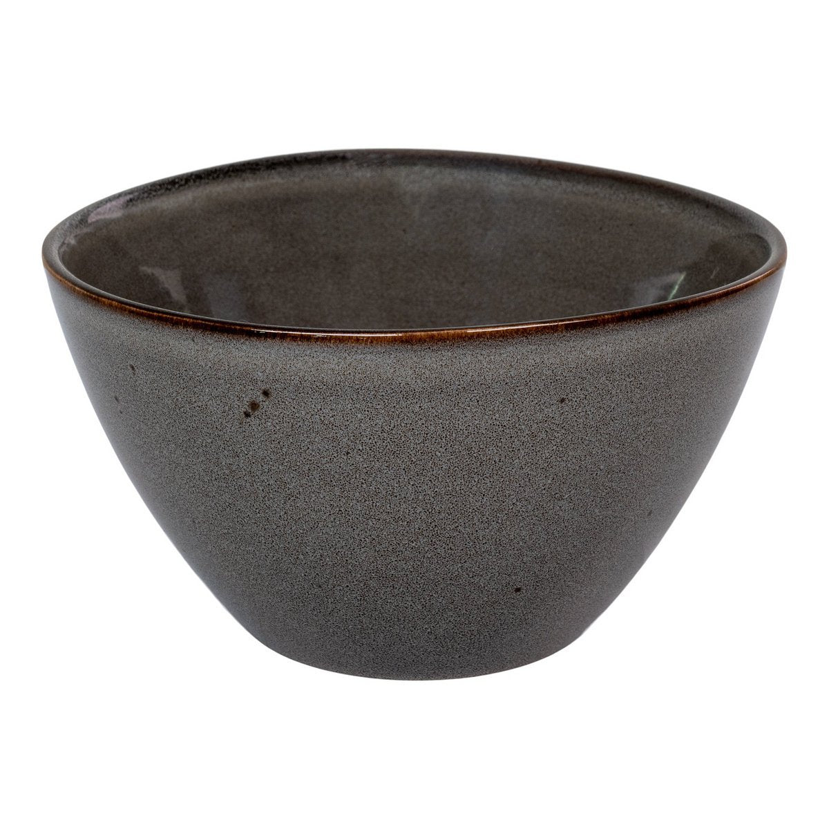 House Nordic - Selma Bowl - Bol, céramique, gris/marron, ø15x9 cm, lot de 4