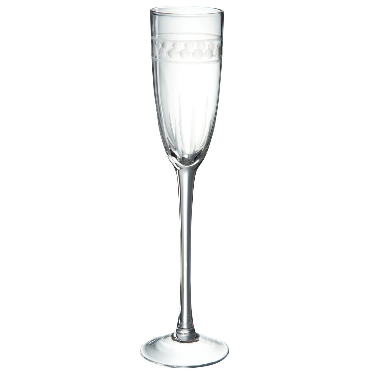 J-Line - Verre à champagne Motif boule - Verre