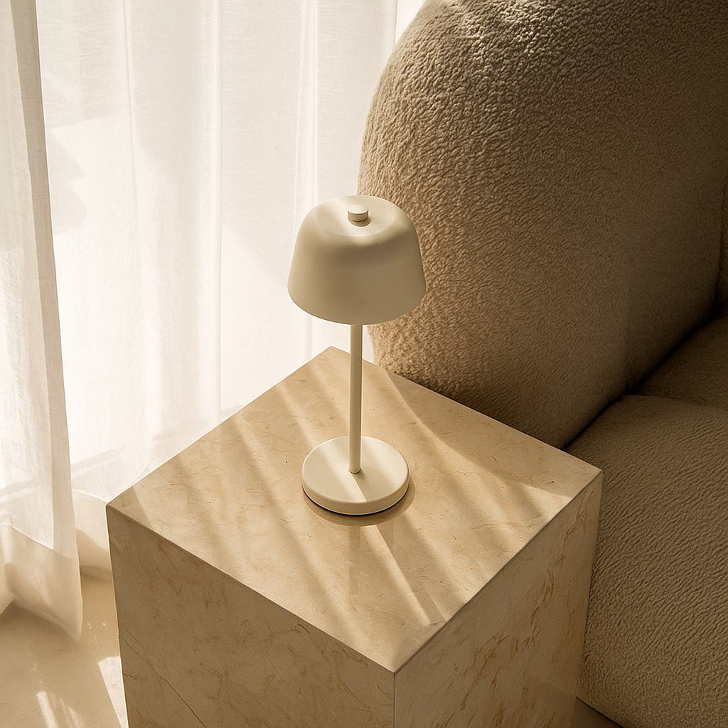 Tavellio-Amsterdam - Anton vanille oplaadbare tafellamp | Stijlvolle en draadloze verlichting