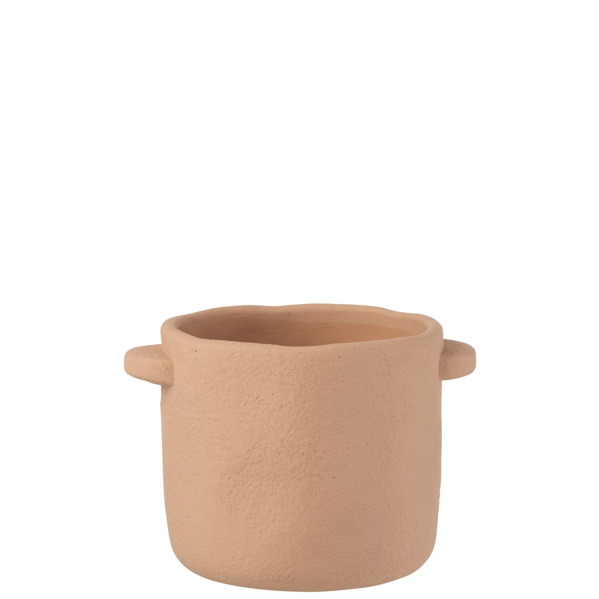 J-Line - Pot de Fleurs Gustave - Ciment - Marron - Grand - Ø20cm