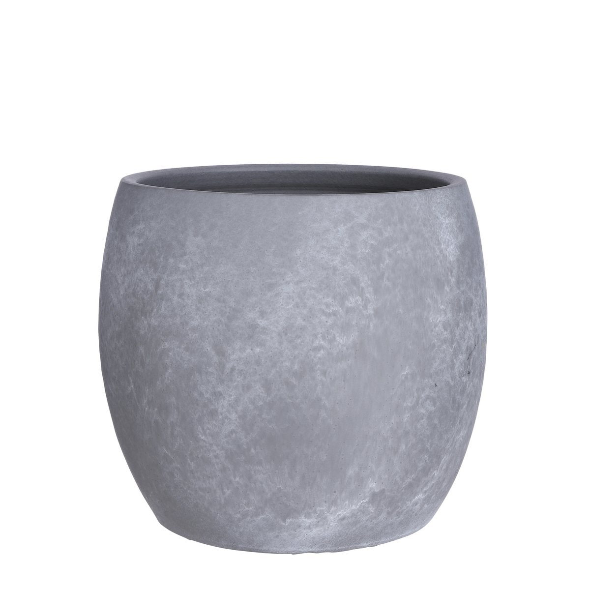 Mica Décorations - Pot de Fleur Lester - H26 x Ø28 cm - Pierre Gris Clair