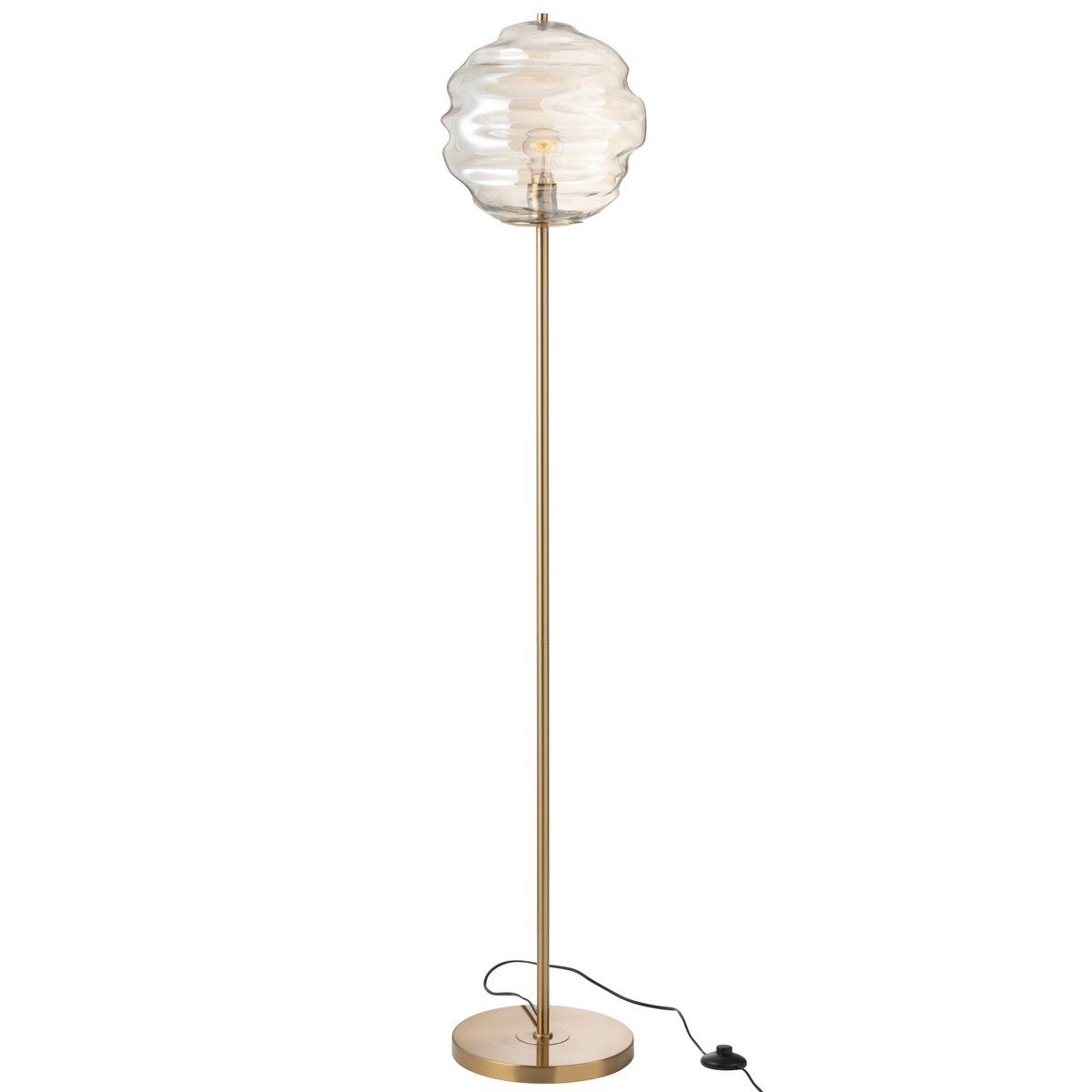 J-Line - Lampadaire Verre Clair Cognac