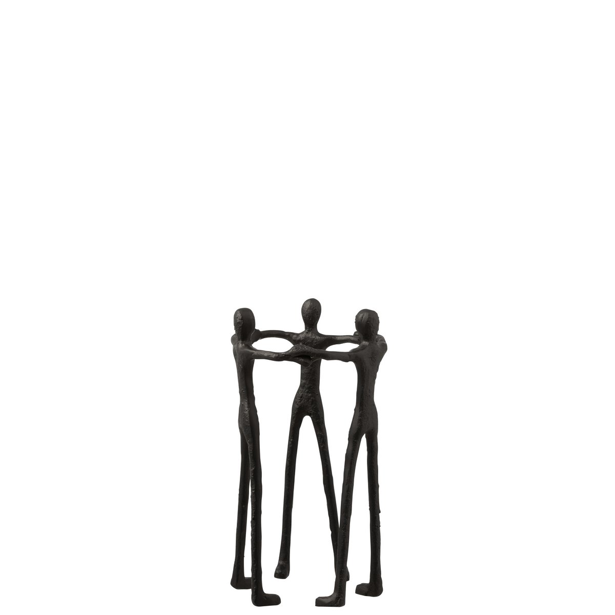 J-Line - Figurine Personne Cercle - Aluminium - Noir