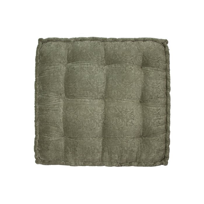 Mme. Bloom - Coussin palette en velours 'Delfina' (80cm x 80cm, Olive)