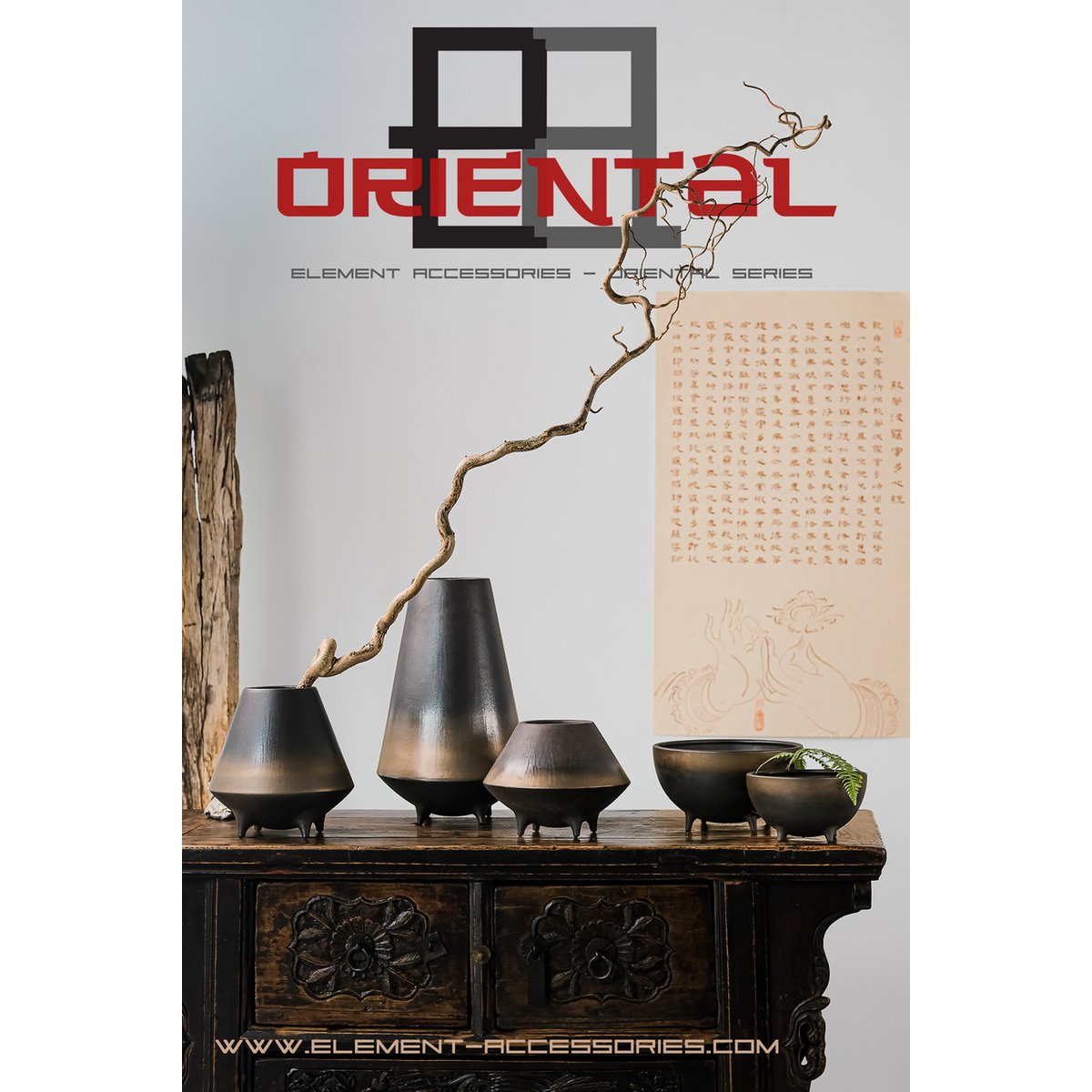 Element Accessories - Moderne keramische high-end design schaal East+West, OTA15BB