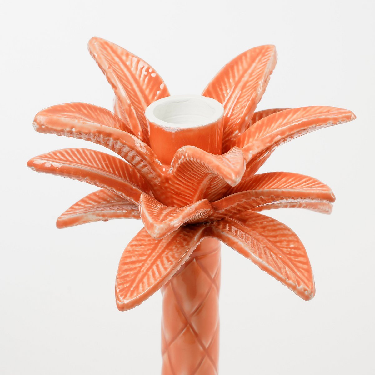 Glimmerdekorationen - Kerzenständer Palme - H30 x Ø13 cm - Rosa