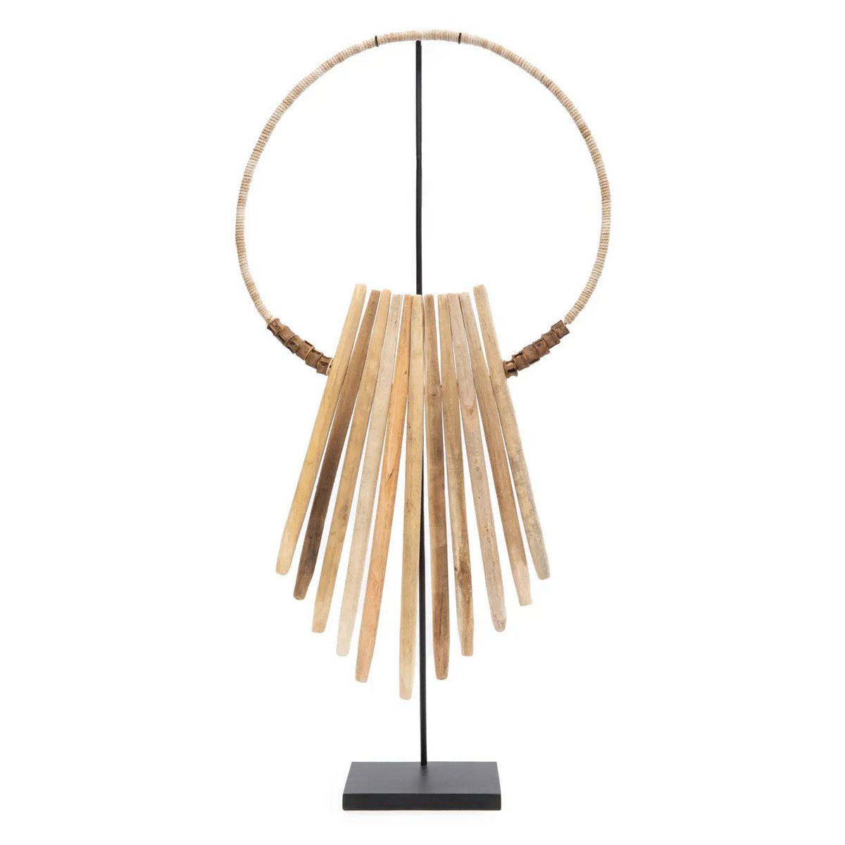 Bazar Bizar - Decoratief figuur op standaard 'Wooden Sticks' (Naturel)