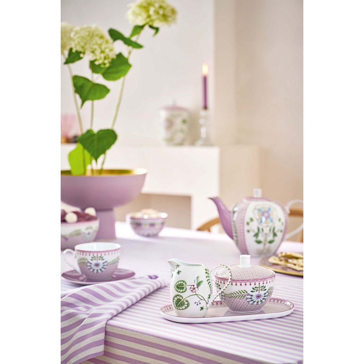 Pip Studio - Tea Pot Lily&Lotus Tiles Lilac 1.6ltr