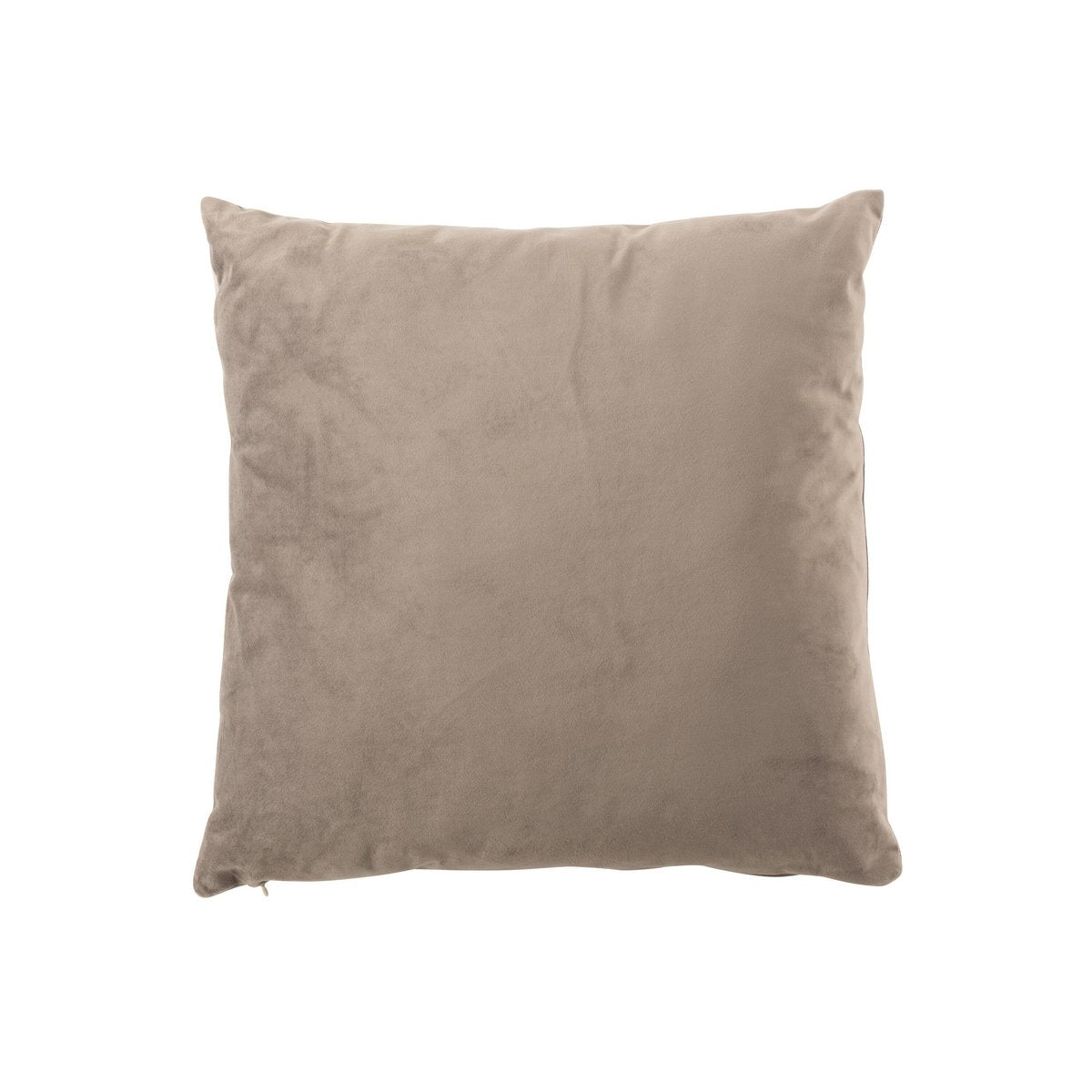 J-Line - Coussin Carré - Velours - Gris