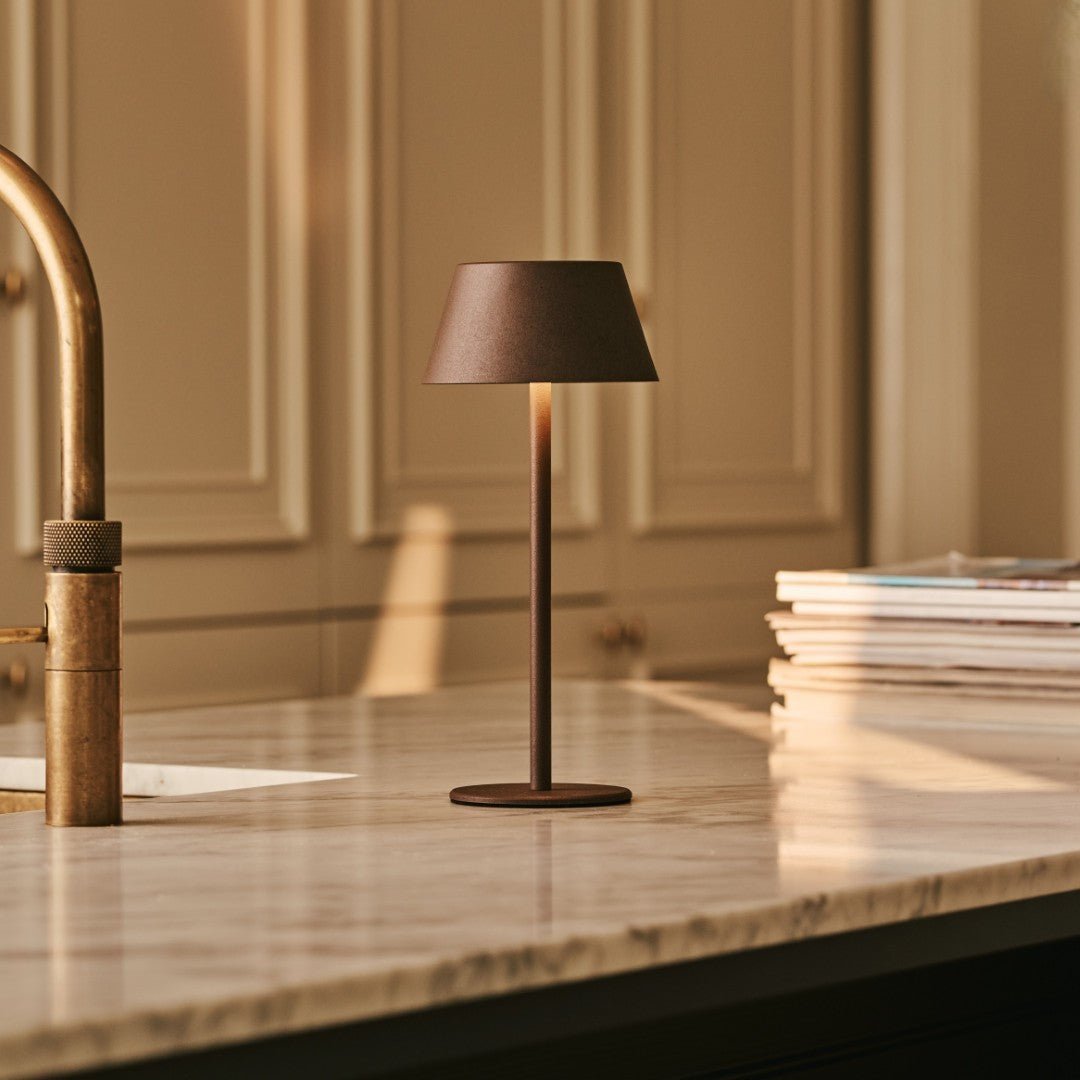 Tavellio-Amsterdam - Milou Mocha Brown - Tafellamp zonder kabel L Modern, Design & 3 Light Modi