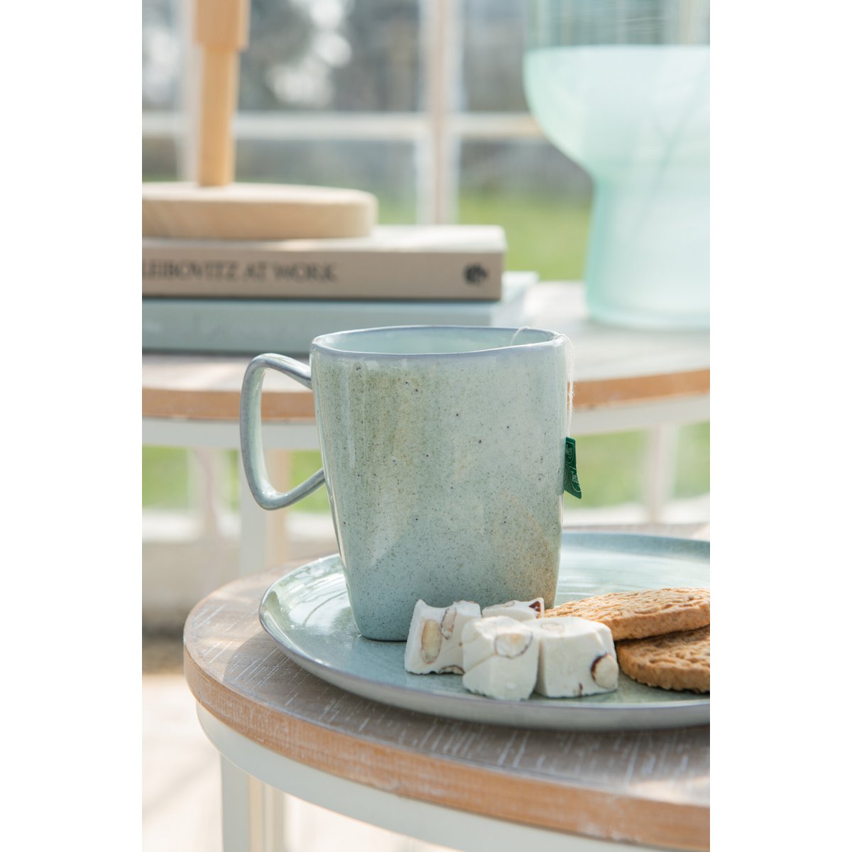 J-Line - Tasse Speckle - Porcelaine - Menthe