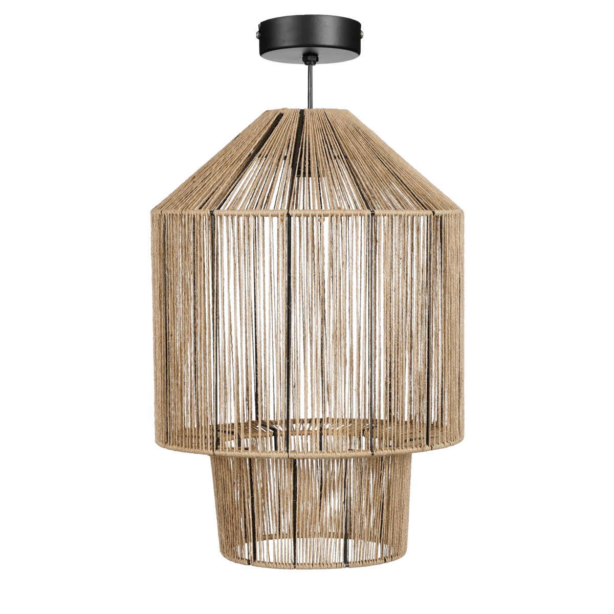 Mica Decorations - Lampe à suspension Elsa - H49 x Ø35 cm - Jute - Marron clair