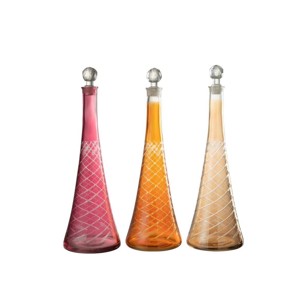 J-Line - Col Carafe - Verre - Rouge