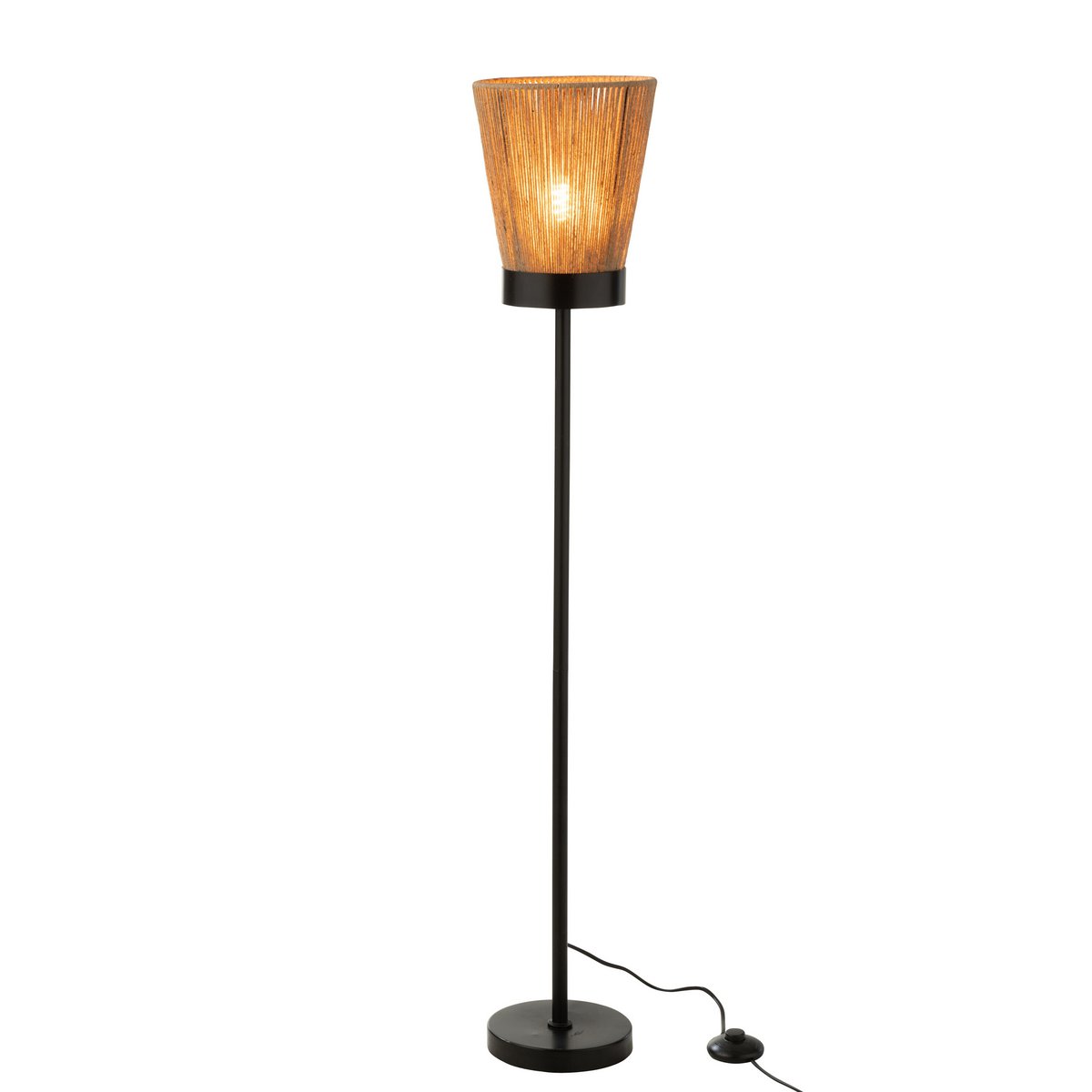 J-Line - Staande lamp 'Luna' (Maat L, Beige, Jute)