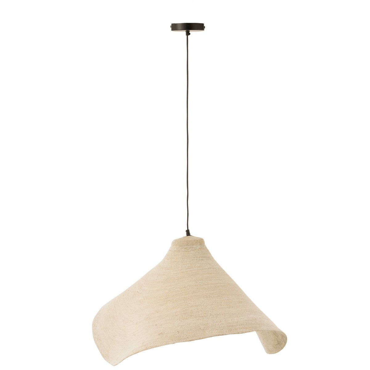 J-Line - Lampe suspendue Cone Seagrass Blanc