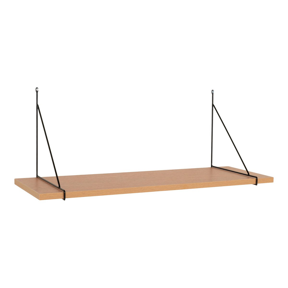 House Nordic - Chiba Wall Shelf - Étagère murale, placage frêne, structure en acier noir, 80x29 cm