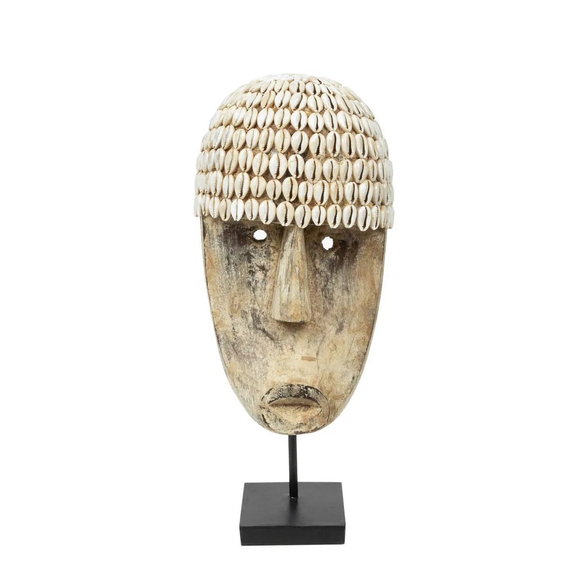 Bazar Bizar - Masque sur pied 'Cowrie Mask' (Moyen)