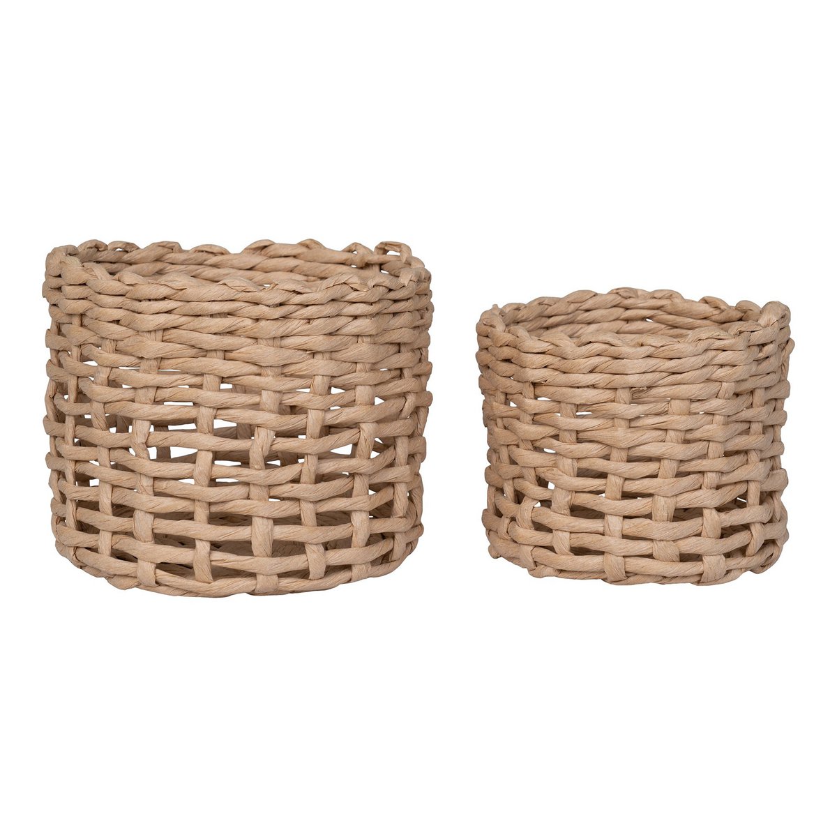 House Nordic - Penela Basket - Panier, papier, marron clair, lot de 2