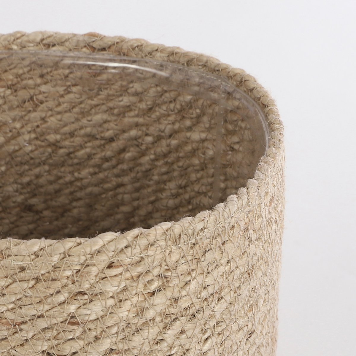 Mica Décorations - Panier à Plantes Atlantic - Lot de 2 - H20 x Ø20 cm - Jute - Crème