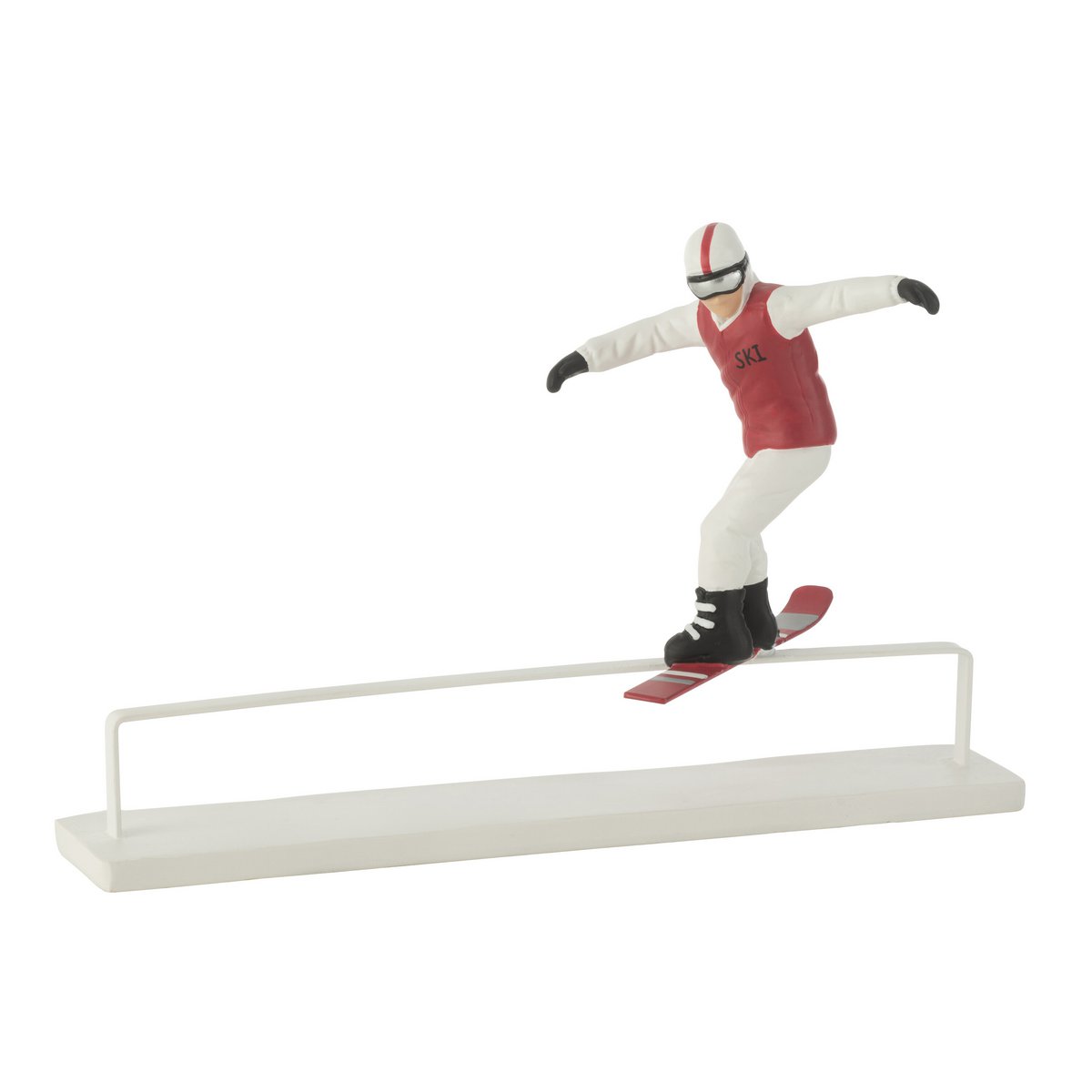 J-Line - Snowboarder Obstacle Résine Rouge/Blanc