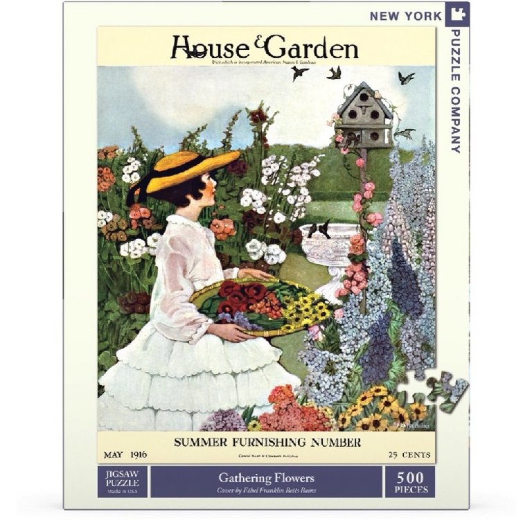 New York Puzzle Company - Puzzle „Blumen sammeln“ (500 Teile)