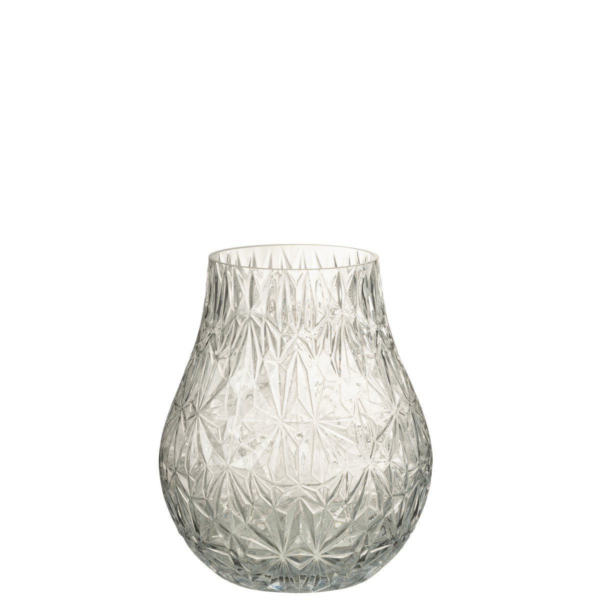 J-Line - Vase Nox Cut - Glas - Transparent - Klein