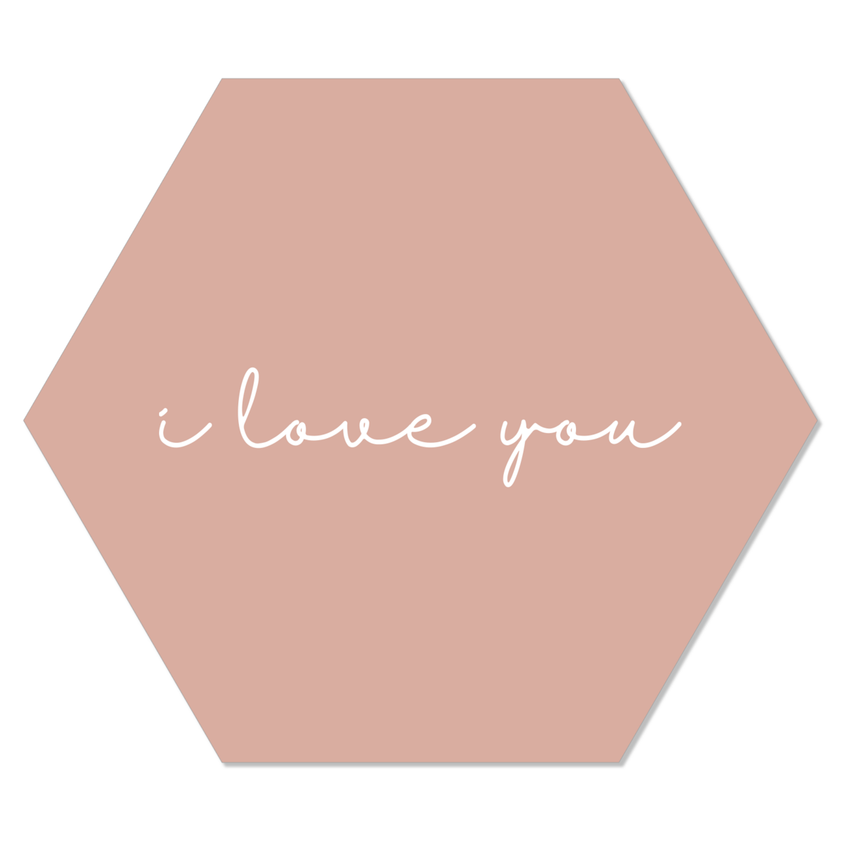 Label2X - Muurhexagon i love you zalm