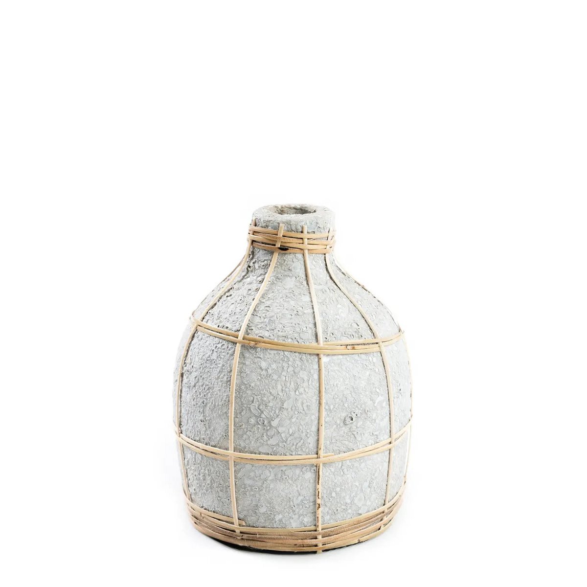 Bazar Bizar - Vase 'Whoopy' (Betongrau Natur, S)