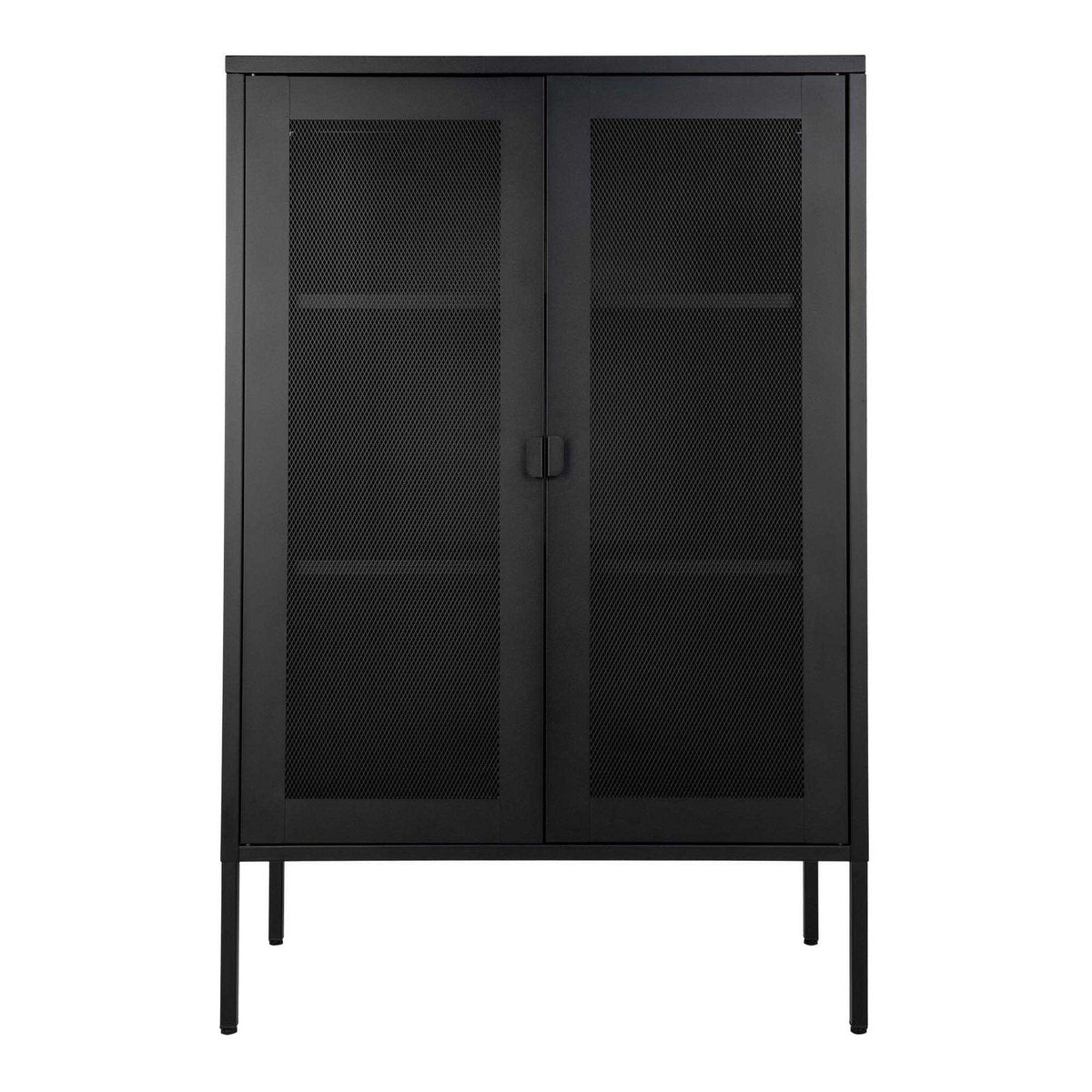 House Nordic – Melbourne Display Cabinet – Vitrine in Schwarz mit Netztür