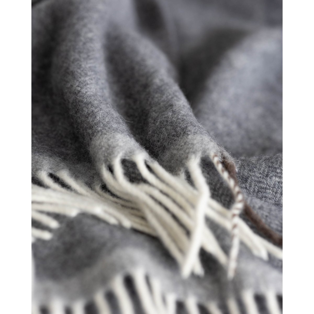 MoST Blankets - Merino/kasjmier plaid MILANO - Grigio Orlo
