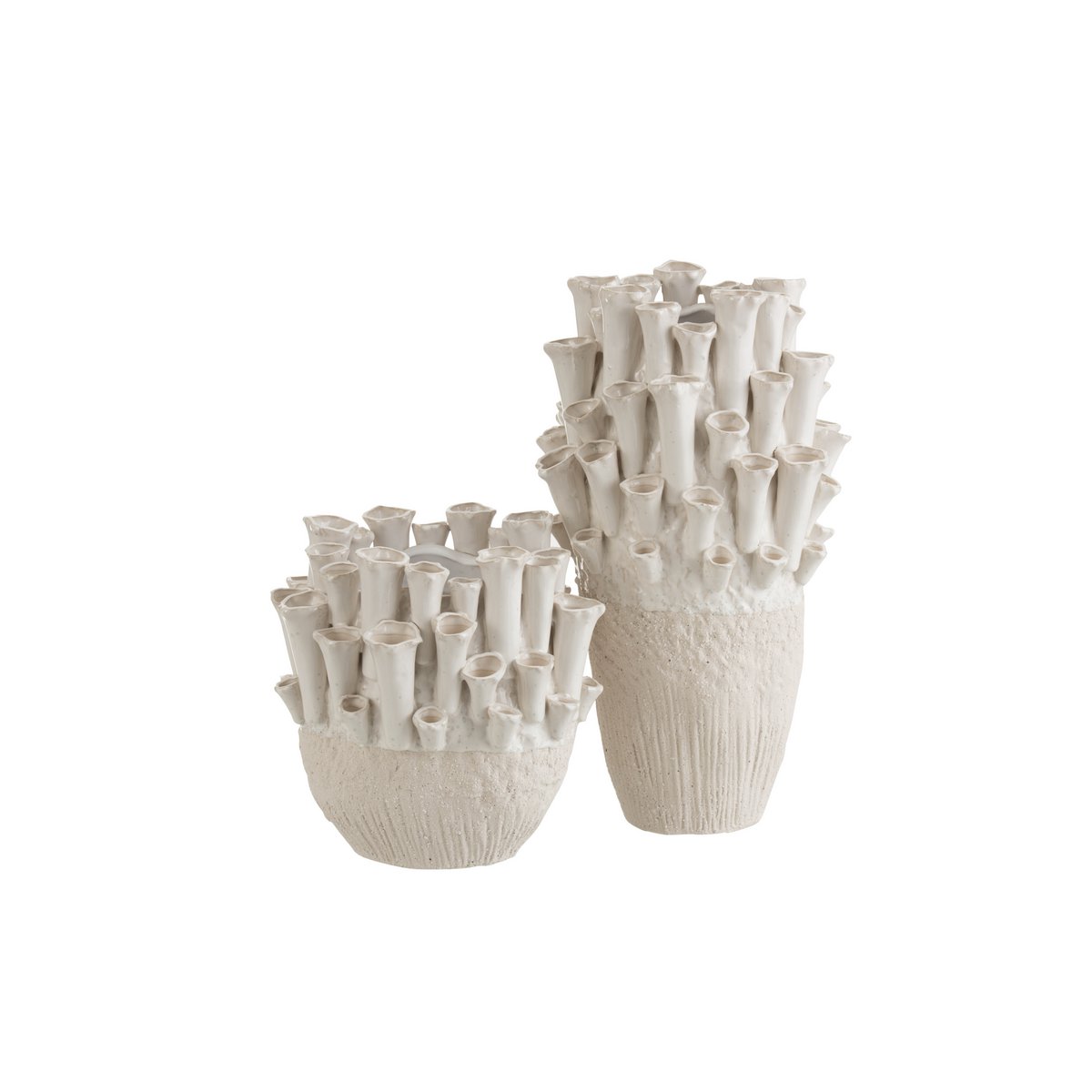 J-Line - Vase 'Anemone' (48cm, Beige, Keramik)