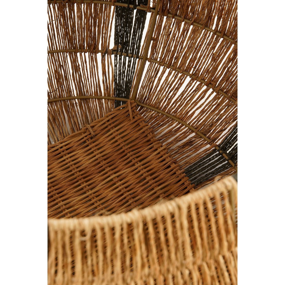 Mica Décorations - Panier Liliano - Lot de 2 - H48 x Ø50 cm - Jute - Vert foncé