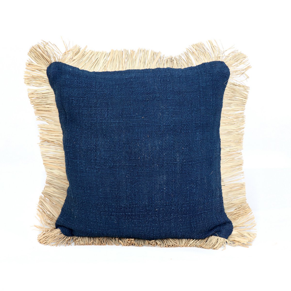 Bazar Bizar - Housse de coussin 'Saint Tropez' (Bleu, Naturel, 50cm x 50,5cm)