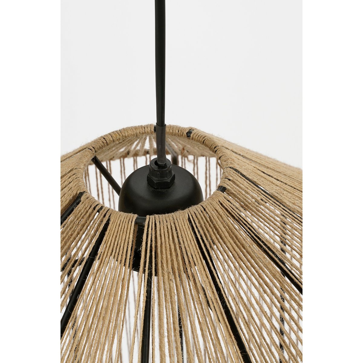 Mica Decorations - Lampe à suspension Elsa - H49 x Ø35 cm - Jute - Marron clair