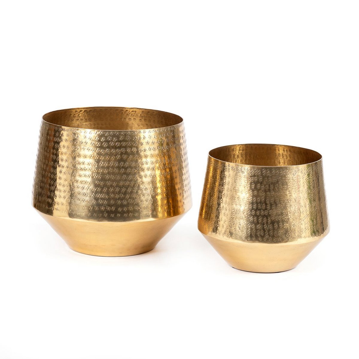 Bazar Bizar - Planter 'Hammered' (Messing, L)