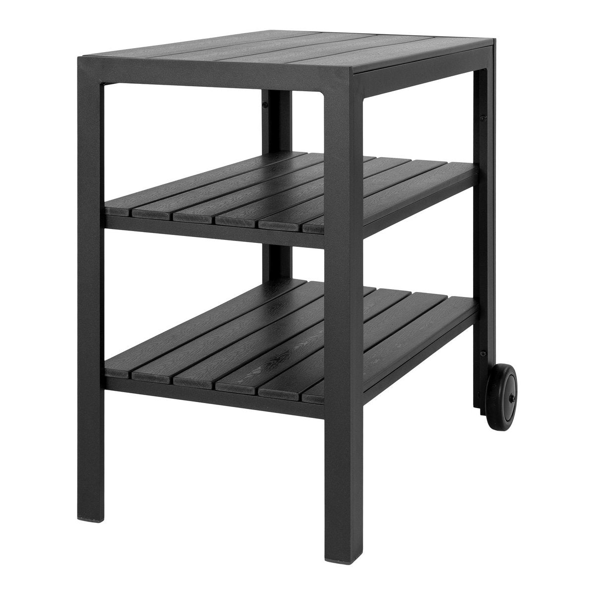 House Nordic - Taormina Tea Trolley - Chariot à thé, aluminium/non-bois, noir, 3 étagères